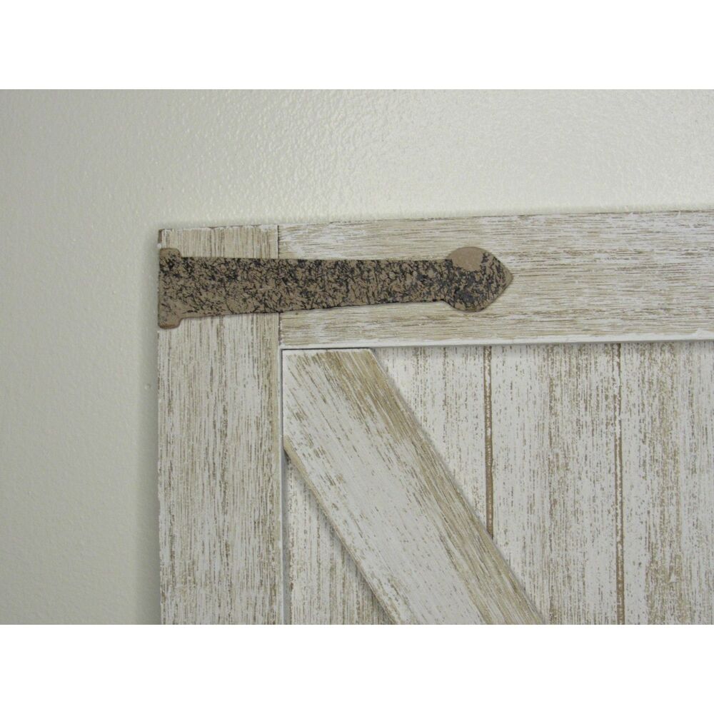 Pair of Hobby Lobby "The Spring Shop" Farmhouse Wood Wall Decor - 31" Shutters - Picture 7 of 10